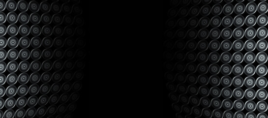 sound speakers techno music banner