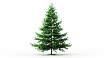 Fototapeta premium A green and red Christmas tree with a white background