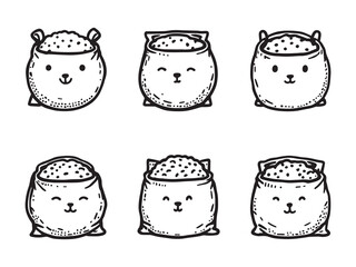 Flour line art vector