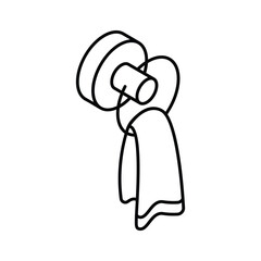 Have a look at this isometric icon of towel stand