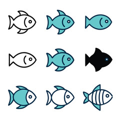 set of fish icons