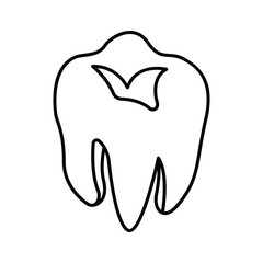 A sleek isometric icon illustrating clean tooth