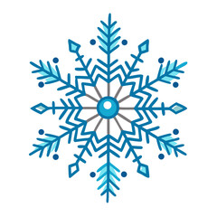 Vector illustration of snowflake with intricate details