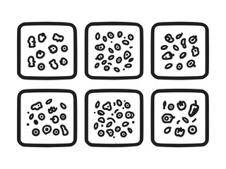 Frozen pizza line art vector