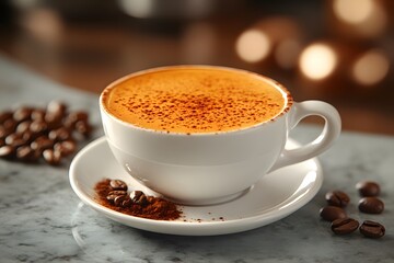 Warm Cappuccino Delight with Rich Aroma Perfect for Coffee Lovers