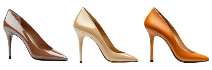 Stylish High Heels Isolated on Transparent Background for Fashion Use