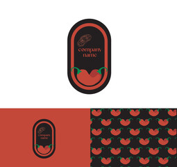 Red Chilli Logo and Branding Design for Spicy Food, Hot Sauce, Restaurant and Culinary Brand Identity. This design features a modern red chilli logo with complete branding elements, created for spicy 