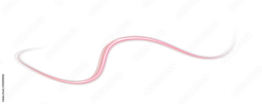 Poster red brilliant spiral wave. a curved line of bright speed turns. a brilliant undulating path. a magic