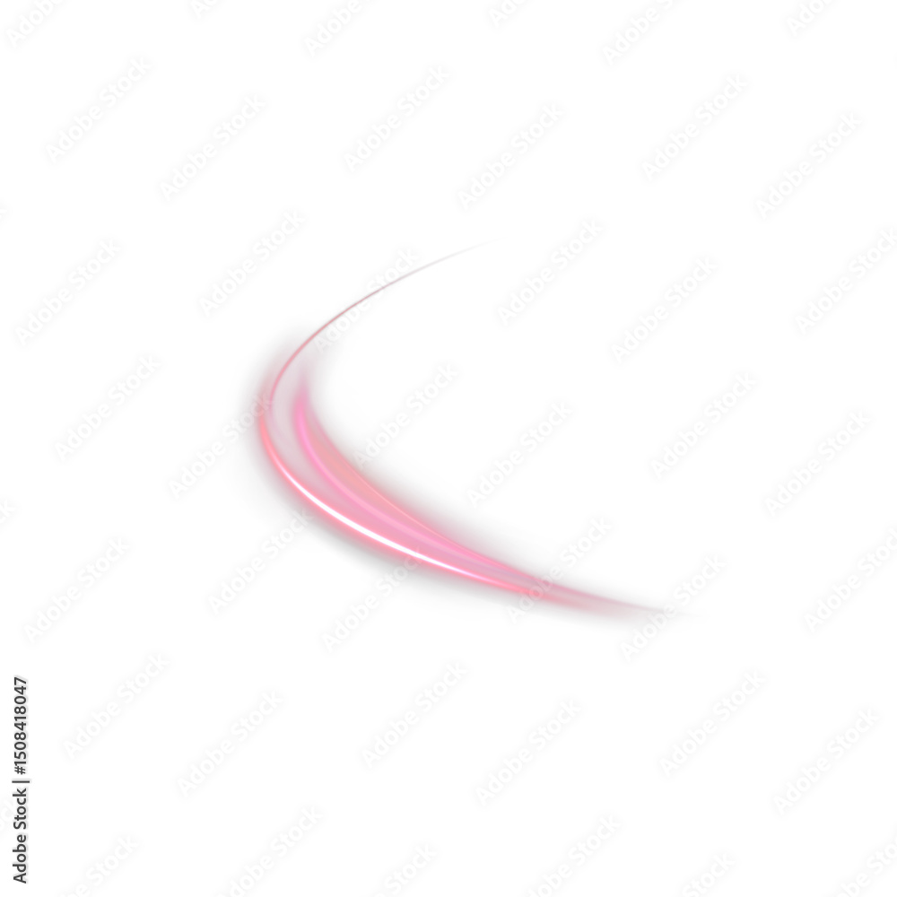 Aufkleber red brilliant spiral wave. a curved line of bright speed turns. a brilliant undulating path. a magic