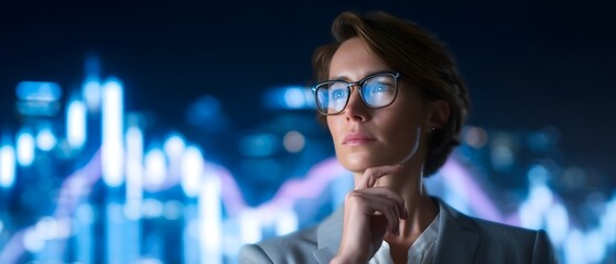 A serious looking business professional intently studying financial charts and graphs displayed on a computer screen demonstrating their expertise in data analysis and strategic decision making