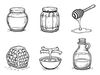 Honey line art vector