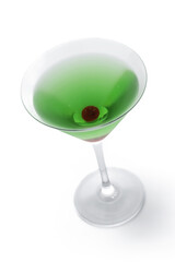 Japanese slipper cocktail isolated on white background