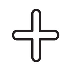 Obraz premium Thick plus sign icon is isolated against white transparent backdrop to improve clarity