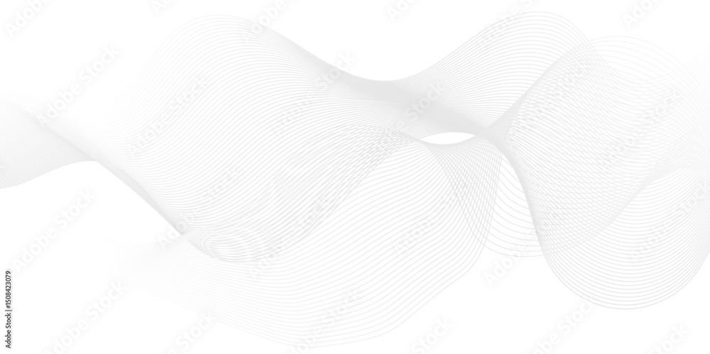 Poster abstract geometric technology flow grid blend curve wave line digital isolated energy, music dynamic