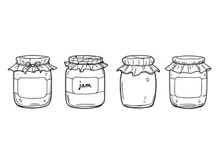 Jam line art illustration