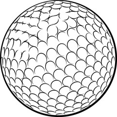Golf Ball Cartoon Sports Icon Illustration