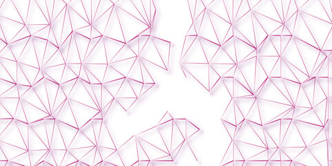 Abstract of simple pink line triangle pattern geometric background. Seamless geometric polygonal repeatable pattern swatch background, Trendy design vector background for web backdrop or paper print.