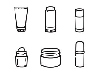 Lip balm line art illustration