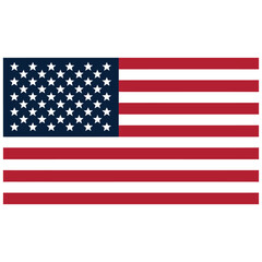 Naklejka premium american flag on a white background