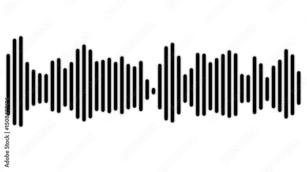 Poster dynamic equalizer visual effect, abstract sound waves, digital simple equalizer (sound wave), on whi