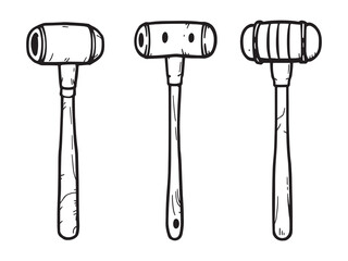 Mallet line art illustration