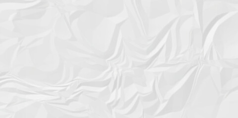 White crumple obsolete billboard rumple. wrinkle ripped creased white crumple aged closeup craft document grunge recycling paper background.	
