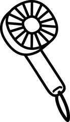 ハンディファン　モノクロアイコンイラスト