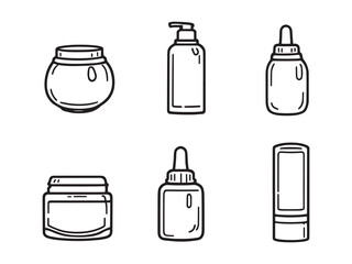 Moisturizer line art illustration