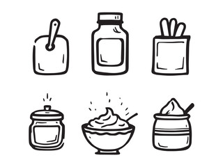 Mustard line art illustration