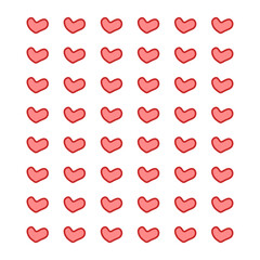 Red love heart pattern background