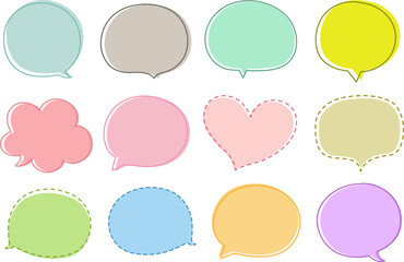Colorful Speech Bubble set. Talk bubble Vector design elements.