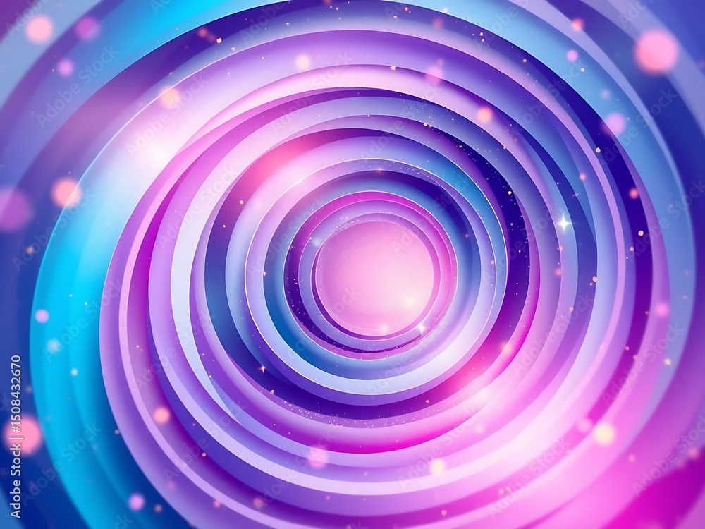 Poster vibrant abstract flow circular pattern background. generate ai