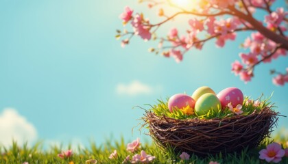 Obraz premium 20250522151443list 118 create a visually appealing image that captures the essence of new beginnings and celebration during easter time