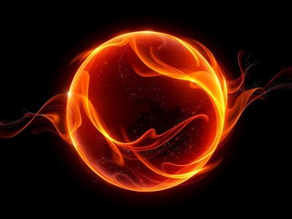 fire flames on black