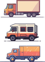 Cartoon truck illustration material

