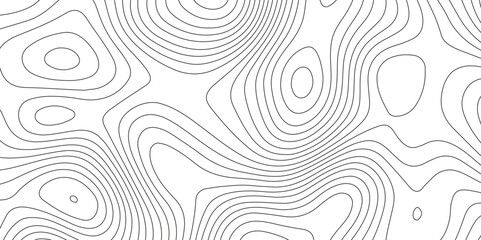 Topographic map background with geographic grid for hiking and mountain sport. modern design with white background and black wave lines. topographic contour lines vector map seamless pattern vector.