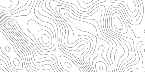 Topographic map background with geographic grid for hiking and mountain sport. modern design with white background and black wave lines. topographic contour lines vector map seamless pattern vector.
