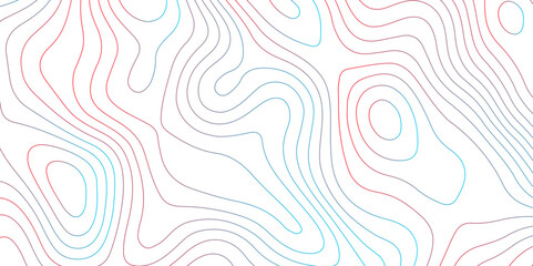 Topographic map background with geographic grid for hiking and mountain sport. modern design with white background and colorful wave line. topographic contour lines vector map seamless pattern vector.
