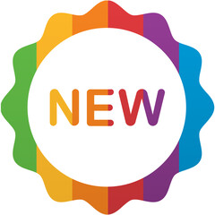 Pride Month New Badge Icon Rainbow LGBTQ Icon