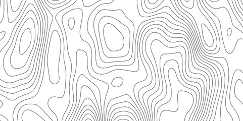Topographic map background with geographic grid for hiking and mountain sport. modern design with white background and black wave lines. topographic contour lines vector map seamless pattern vector.