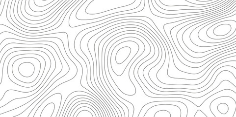 Topographic map background with geographic grid for hiking and mountain sport. modern design with white background and black wave lines. topographic contour lines vector map seamless pattern vector.