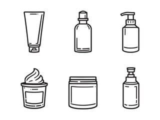 Shaving cream vector line art illustration