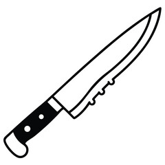 knife on a white background