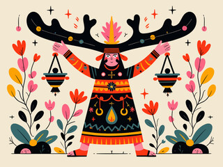 nordic traditions Asatru symbol illustration