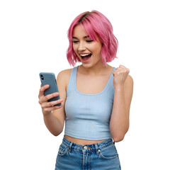 young woman with mobile phone