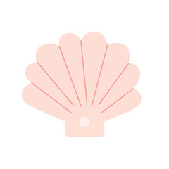 Obraz premium Vector cartoon sea shells on isolated white background. Tropical beach shell.