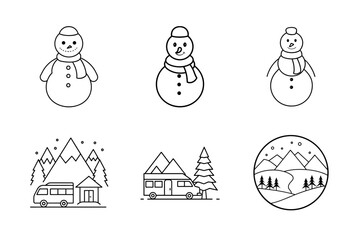 Christmas elements icon Set 6 boundle