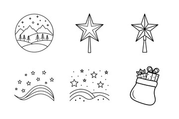 Christmas elements icon Set 6 boundle