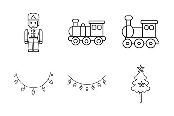 Christmas elements icon Set 6 boundle