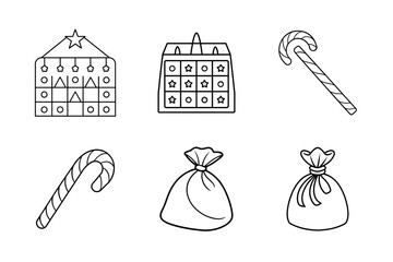 Christmas elements icon Set 6 boundle